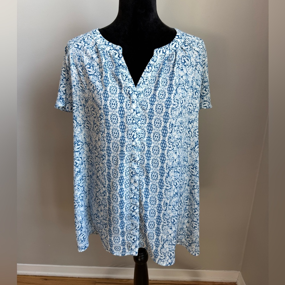 Rose + Olive Patterned Blouse